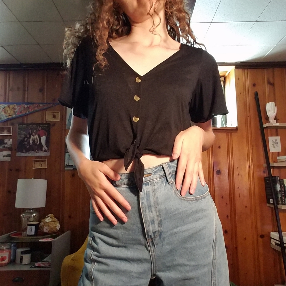Small Sheer Black Shirt from H&M (Divided)
